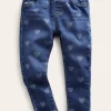Adventure-Flex Denim Leggings-Mid Vintage Heart-Boden Clearance