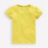 Ali Puff Sleeve Pom T-shirt-Pineapple Yellow-Boden Cheap