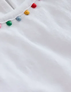Ali Puff Sleeve Pom T-shirt--Boden Cheap