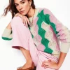 Alice Fluffy Raglan Sweater-Warm Ivory/ Soft Lavender Pink-Boden Cheap