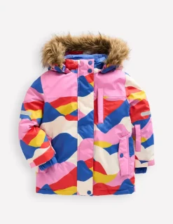 All-Weather Waterproof Coat-Cosmos Pink Ski Camo-Boden Best Sale