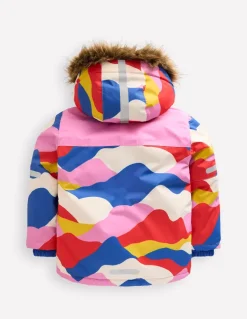 All-Weather Waterproof Coat-Cosmos Pink Ski Camo-Boden Best Sale