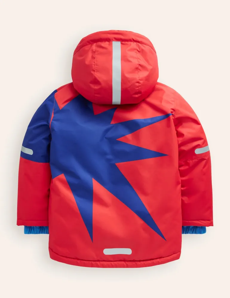 All-Weather Waterproof Coat-Strawberry Tart Red Star-Boden Flash Sale