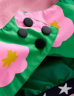 All-Weather Waterproof Coat-Rich Emerald Cut Out Flower-Boden Outlet