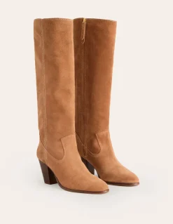 Almond Toe Heeled Knee Boots--Boden Online