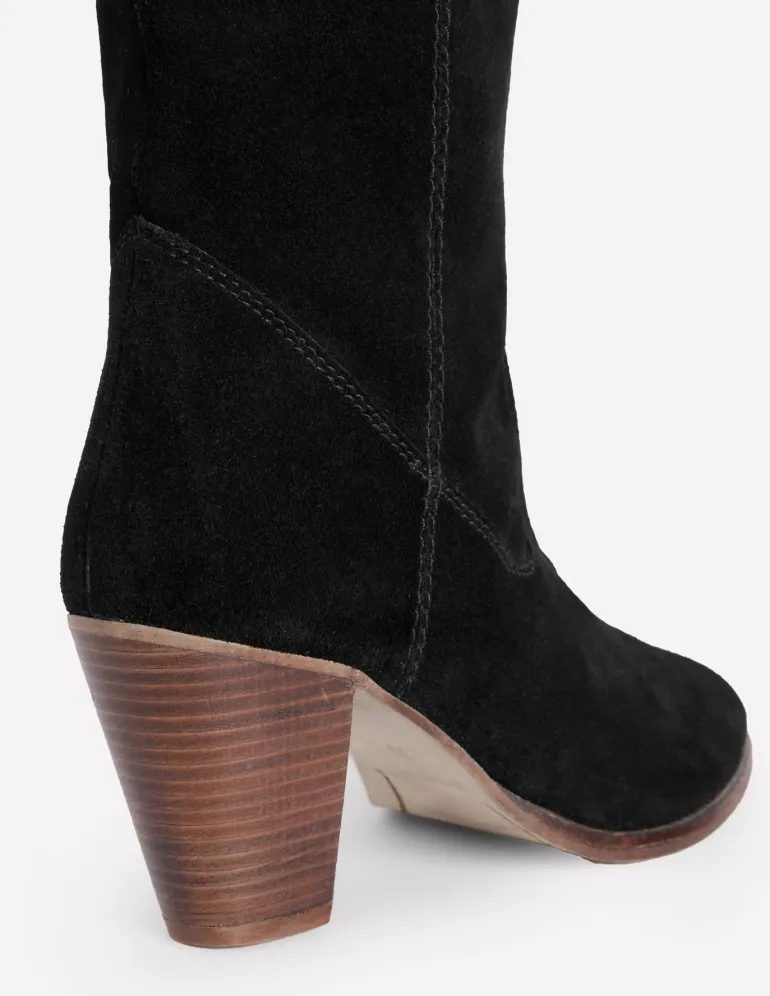 Almond Toe Heeled Knee Boots--Boden Cheap