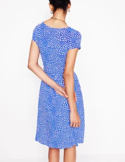 Amelie Jersey Dress-Gallery Blue, Heart Cluster-Boden Sale