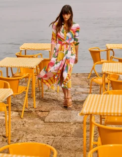 Amy Cotton Midi Shirt Dress-Multi, Sunshine-Boden Hot