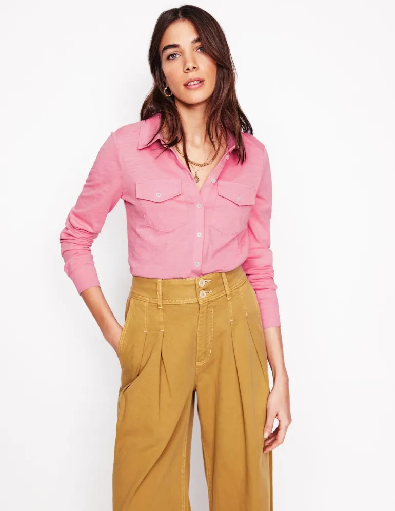 Amy Jersey Shirt-Formica Pink-Boden Outlet