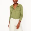 Amy Jersey Shirt-Soft Olive-Boden Best Sale