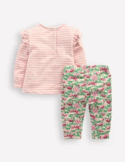 Appliqué Jersey Play Set-Almond Pink/ Soft Ivory-Boden Clearance