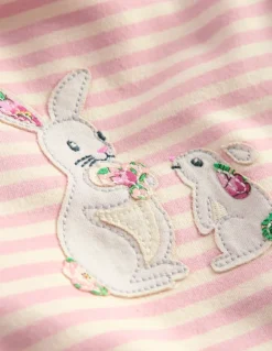 Appliqué Jersey Play Set-Almond Pink/ Soft Ivory-Boden Clearance