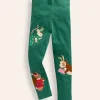 Appliqué Leggings-Aloe Green Bunnies-Boden Online