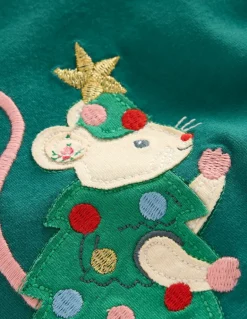 Appliqué Leggings-Aloe Green Bunnies-Boden Online