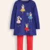 Appliqué Tunic and Legging Set-Starboard Blue Fairies-Boden Fashion