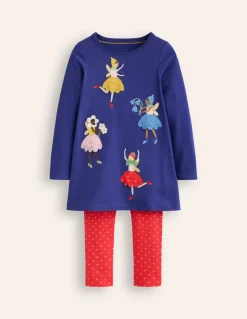 Appliqué Tunic and Legging Set-Starboard Blue Fairies-Boden Fashion