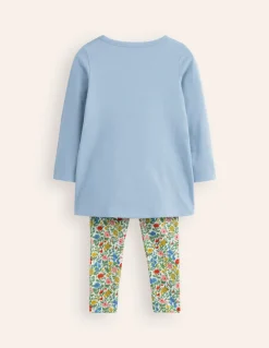 Appliqué Tunic and Legging Set-French Blue Unicorns-Boden Online