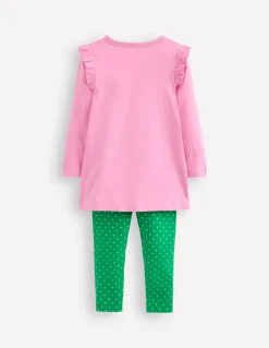 Appliqué Tunic and Legging Set-Vintage Mauve Bugs-Boden Hot
