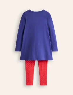 Appliqué Tunic and Legging Set-Starboard Blue Fairies-Boden Fashion