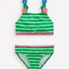 Applique Strap Bikini-Sapling Green Stripe Hearts-Boden Cheap