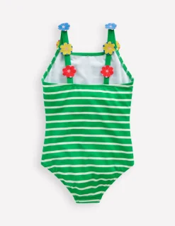 Applique Strap Swimsuit-Sapling Green Stripe Hearts-Boden Sale