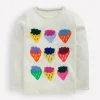 Ari Long Sleeve Boucle T-shirt-Ivory Strawberries-Boden Store