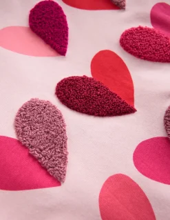 Ari Long Sleeve Boucle T-shirt-Chalk Pink Hearts-Boden Discount