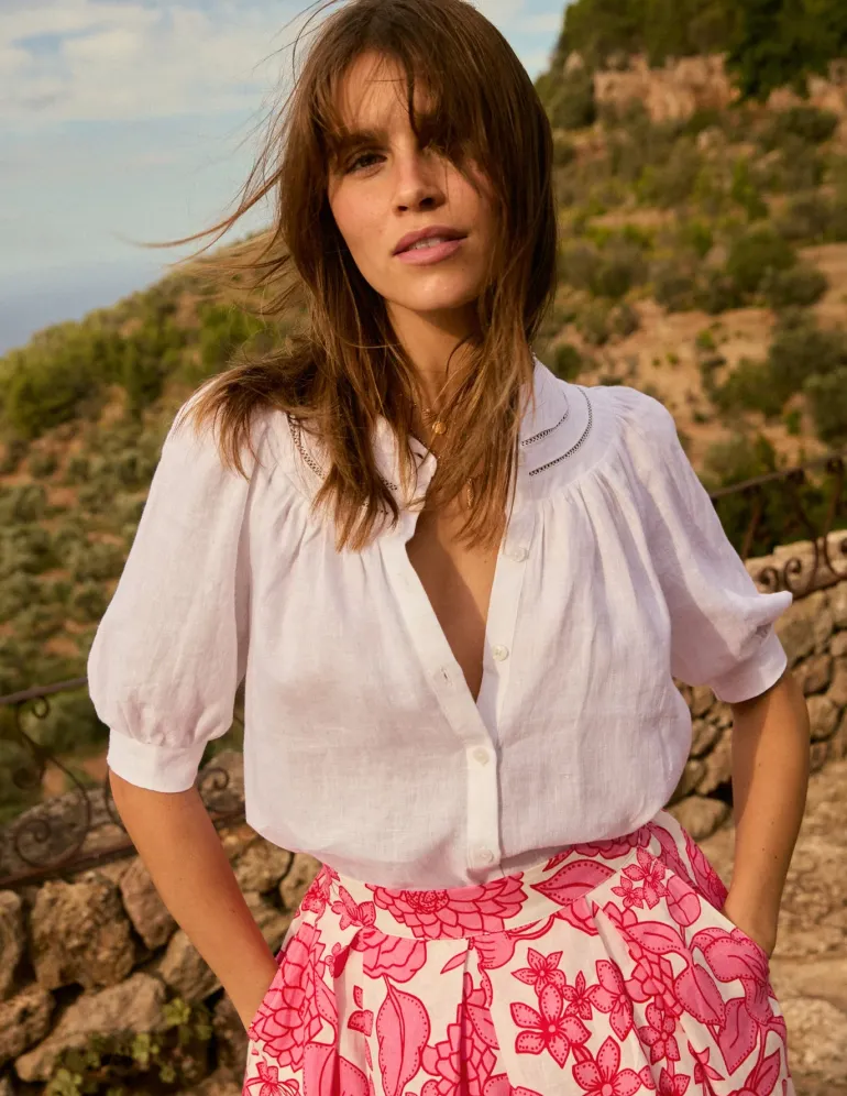 Bea Linen Top--Boden New