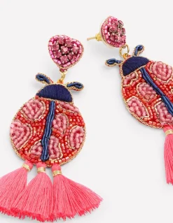 Beady Motif Earrings--Boden Fashion