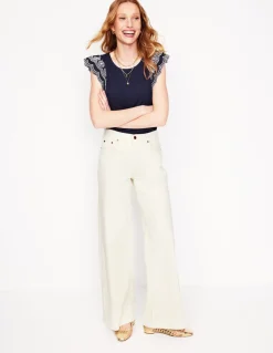 Belle Broderie Sleeve Top--Boden Shop
