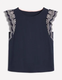 Belle Broderie Sleeve Top--Boden Shop