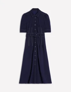 Belted Ponte Shirt Dress--Boden Flash Sale