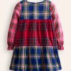 Betsy Tiered Twirly Dress-Tartan Hotchpotch-Boden Cheap
