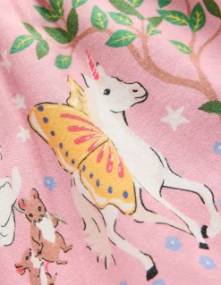 Betsy Tiered Twirly Dress-Vintage Pink Enchanted Forest-Boden Online
