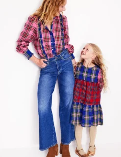 Betsy Tiered Twirly Dress-Tartan Hotchpotch-Boden Cheap