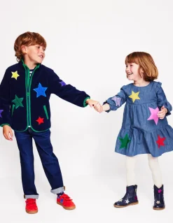 Betsy Tiered Twirly Dress-Mid Vintage Stars-Boden Flash Sale