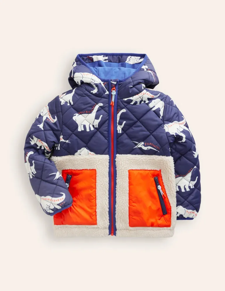 Borg Mix Jacket-College Navy Dino/ Borg-Boden Online