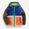 Borg Mix Jacket-Khaki Colourblock-Boden Store