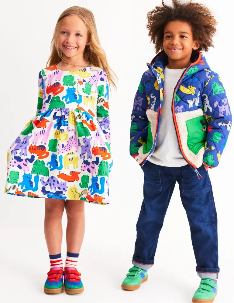 Borg Mix Jacket-Rainbow Pets-Boden Outlet