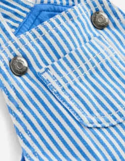 Boys Dungaree-Blue Ticking Stripe-Boden Outlet