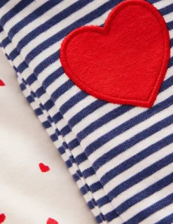 Boys Twin Pack Rompers-Starboard Blue Stripe-Boden Best