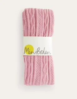 Cable Footless Tights-Vintage Pink-Boden Discount