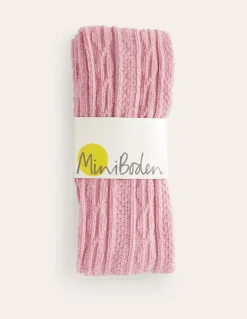 Cable Footless Tights-Vintage Pink-Boden Sale