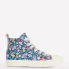 Canvas High Tops-Sapphire Blue Floral-Boden Flash Sale