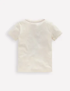 Chain Stitch T-Shirt-Soft Ivory Bus-Boden Cheap