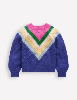 Chevron Jumper-Blue/Pink Chevron-Boden Outlet
