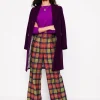 Chiswick Wool Blend Pants-Green and Purple Check-Boden Outlet