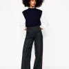 Chiswick Wool Blend Pants-Navy and Green Check-Boden Store