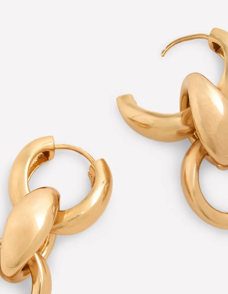 Chunky Chain-Link Earrings--Boden Best