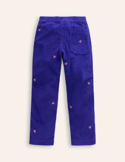 Chunky Cord Pull On Pants-Sapphire Blue Toadstool-Boden Flash Sale